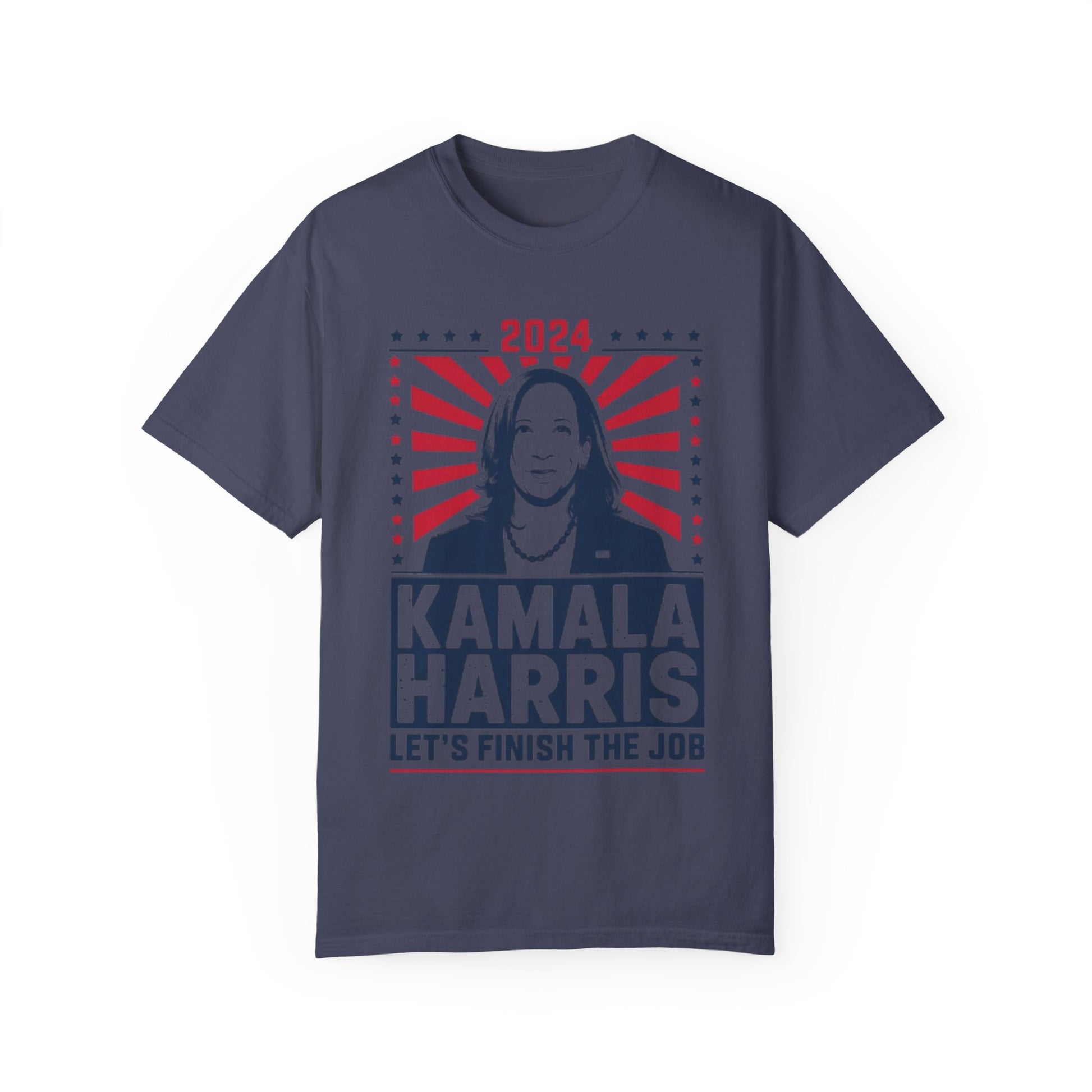 Kamala Harris 2024 Shirt 'Let's Finish the Job' Unisex T-Shirt | TeeEyes.com - TeeEyes