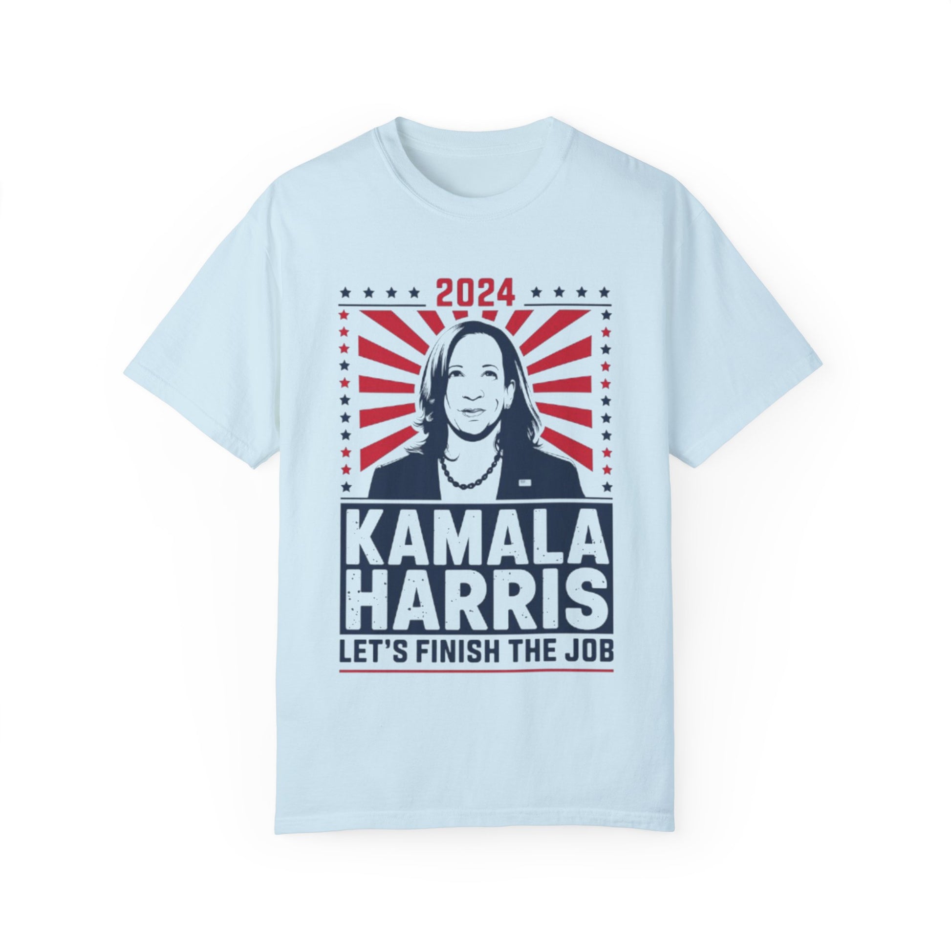 Kamala Harris 2024 Shirt 'Let's Finish the Job' Unisex T-Shirt | TeeEyes.com - TeeEyes