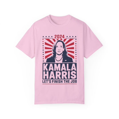 Kamala Harris 2024 Shirt 'Let's Finish the Job' Unisex T-Shirt | TeeEyes.com - TeeEyes