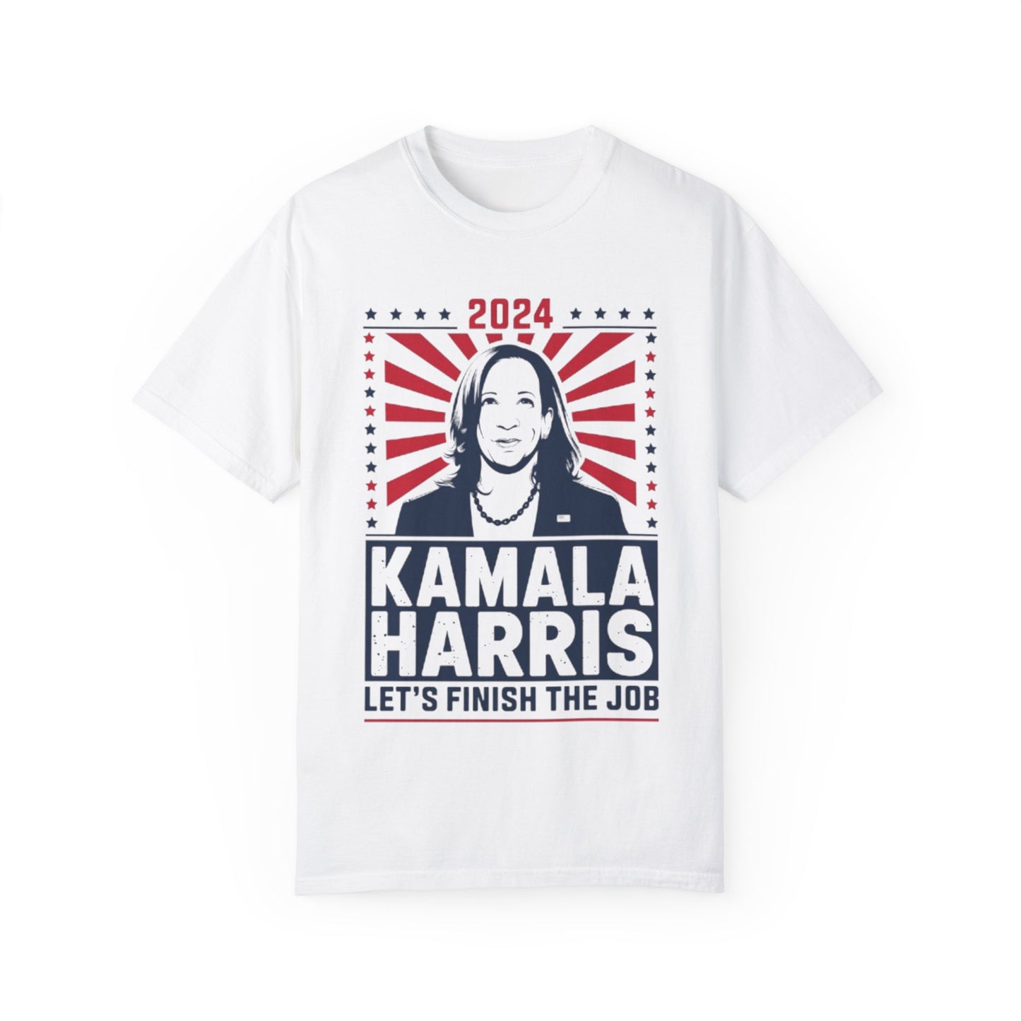 Kamala Harris 2024 Shirt 'Let's Finish the Job' Unisex T-Shirt | TeeEyes.com - TeeEyes