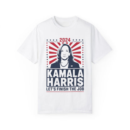 Kamala Harris 2024 Shirt 'Let's Finish the Job' Unisex T-Shirt | TeeEyes.com - TeeEyes