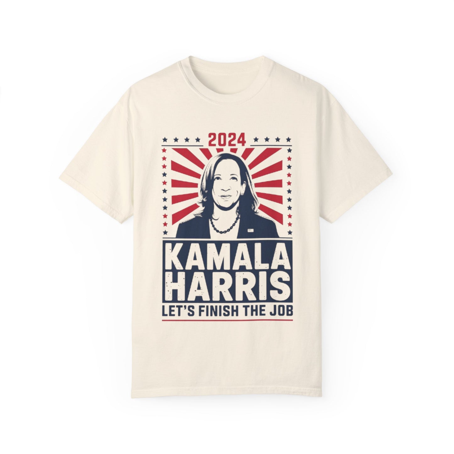 Kamala Harris 2024 Shirt 'Let's Finish the Job' Unisex T-Shirt | TeeEyes.com - TeeEyes