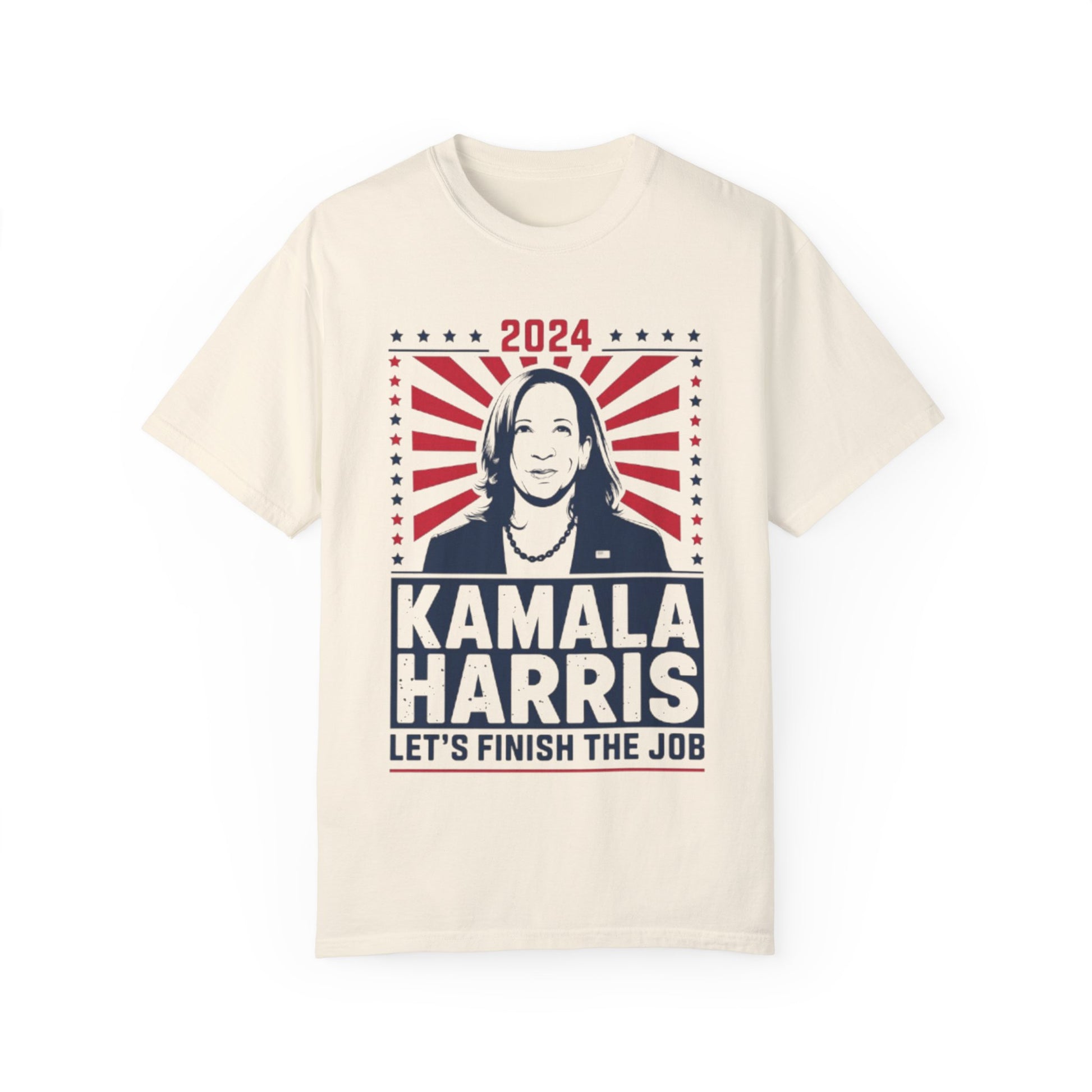 Kamala Harris 2024 Shirt 'Let's Finish the Job' Unisex T-Shirt | TeeEyes.com - TeeEyes