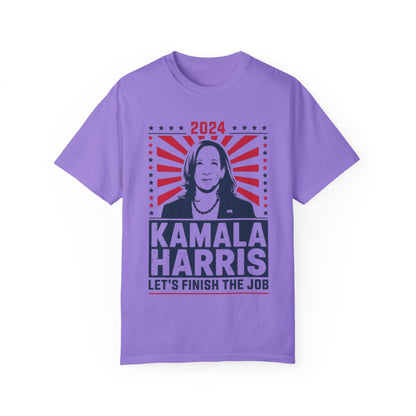 Kamala Harris 2024 Shirt 'Let's Finish the Job' Unisex T-Shirt | TeeEyes.com - TeeEyes