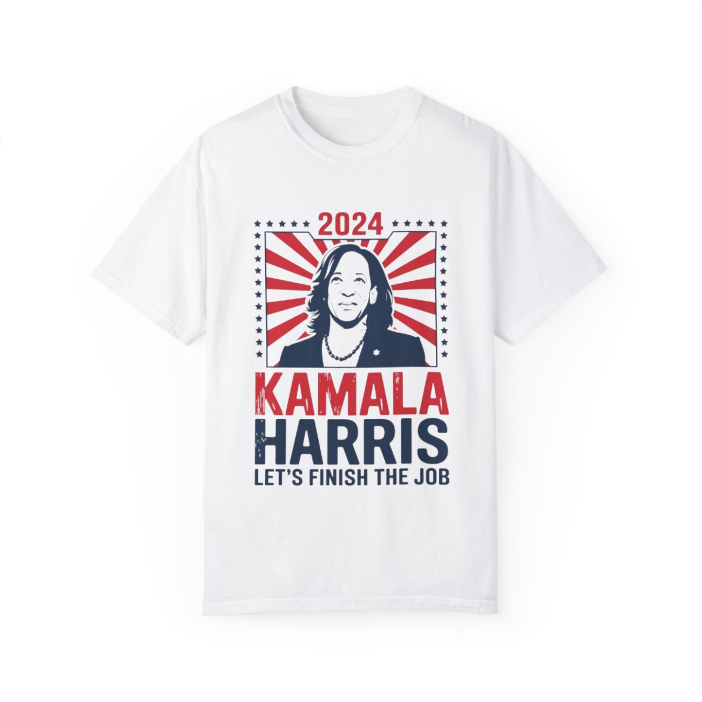 Kamala Harris T-Shirt 2024 'Let's Finish the Job' Unisex | TeeEyes.com - TeeEyes