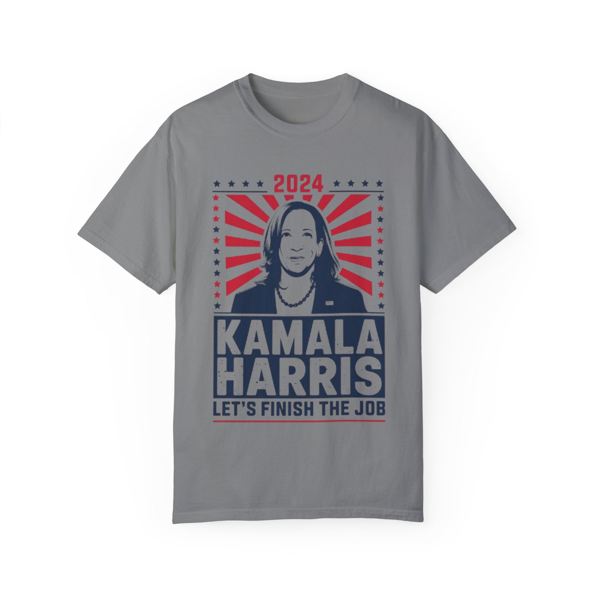 Kamala Harris 2024 Shirt 'Let's Finish the Job' Unisex T-Shirt | TeeEyes.com - TeeEyes