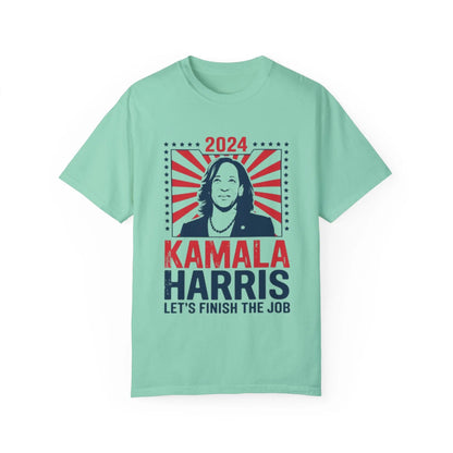 Kamala Harris T-Shirt 2024 'Let's Finish the Job' Unisex | TeeEyes.com Printify