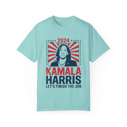 Kamala Harris T-Shirt 2024 'Let's Finish the Job' Unisex | TeeEyes.com Printify