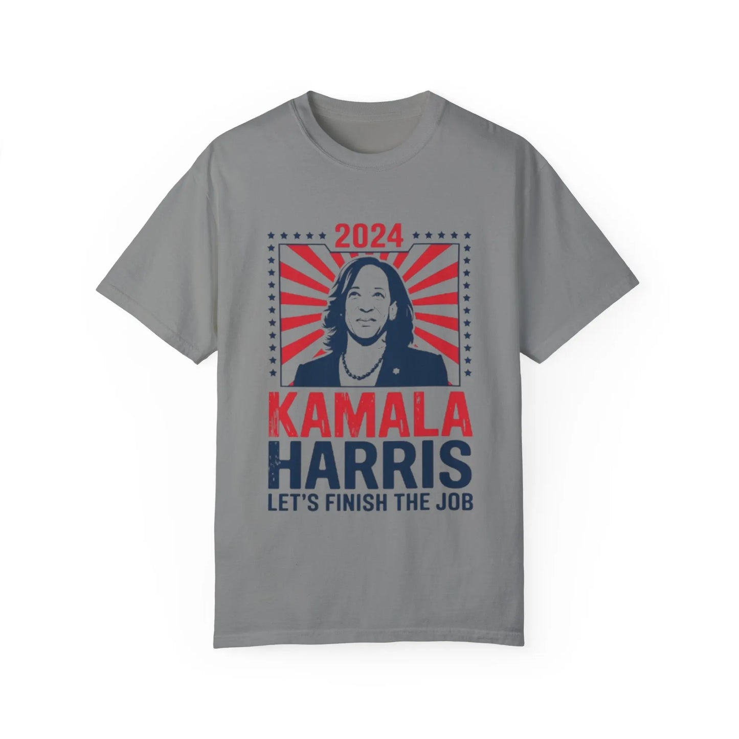 Kamala Harris T-Shirt 2024 'Let's Finish the Job' Unisex | TeeEyes.com Printify