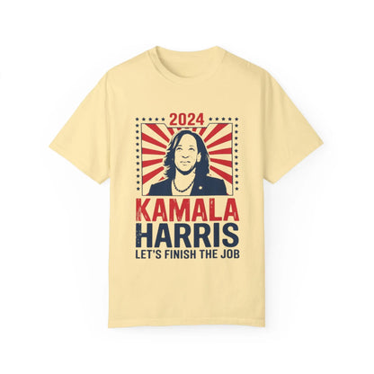 Kamala Harris T-Shirt 2024 'Let's Finish the Job' Unisex | TeeEyes.com Printify